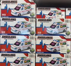Toptan Pilli Işıklı Ambulans Küçük Boy