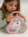 Toptan Unicorn Desenli Metal Kilitli Kumbara
