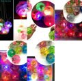 Toptan Paket 15li Yanıp Sönen Işıklı ipli Top Kauçuk Zıplayan Top Anti Stress Hediye Eğlenceli Fidget Oyuncaklar