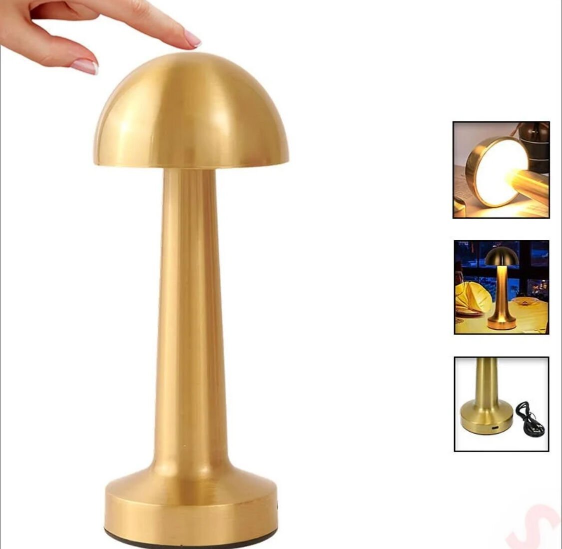 Toptan Şarjlı Dokunmatik Ayarlanabilir Renk Tonlu LED Masa Lambası - 22cm