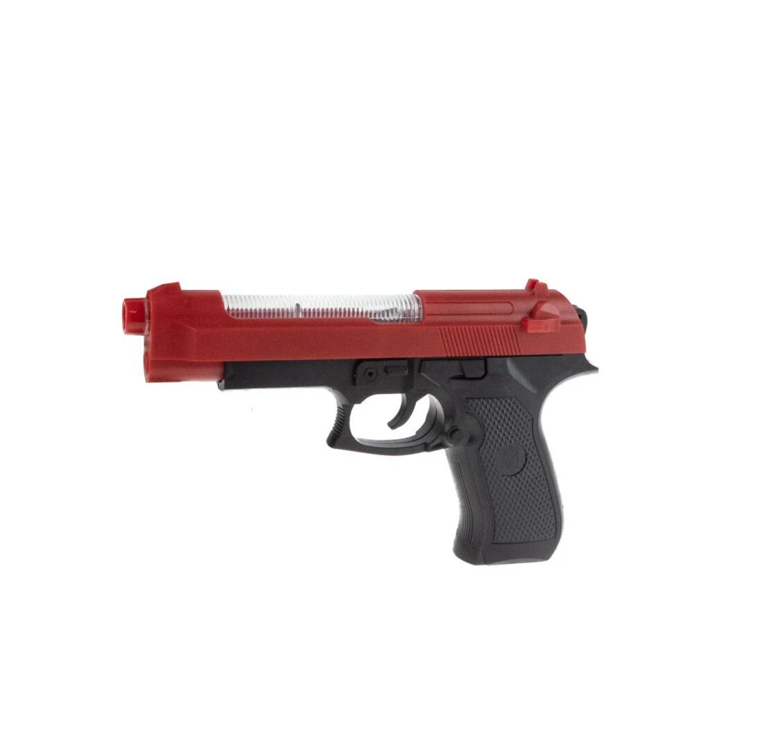 Oyuncak Tabanca Kırmızı Işıklı Sesli 22 cm