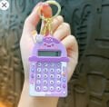 Toptan 12 adet  Hesap Makinesi Anahtarlık Mini Taşınabilir Hesap Makinesi Yaratıcı Sevimli Anahtarlık 8 Haneli Ekran Cep Hesap Makinesi Anahtarlık