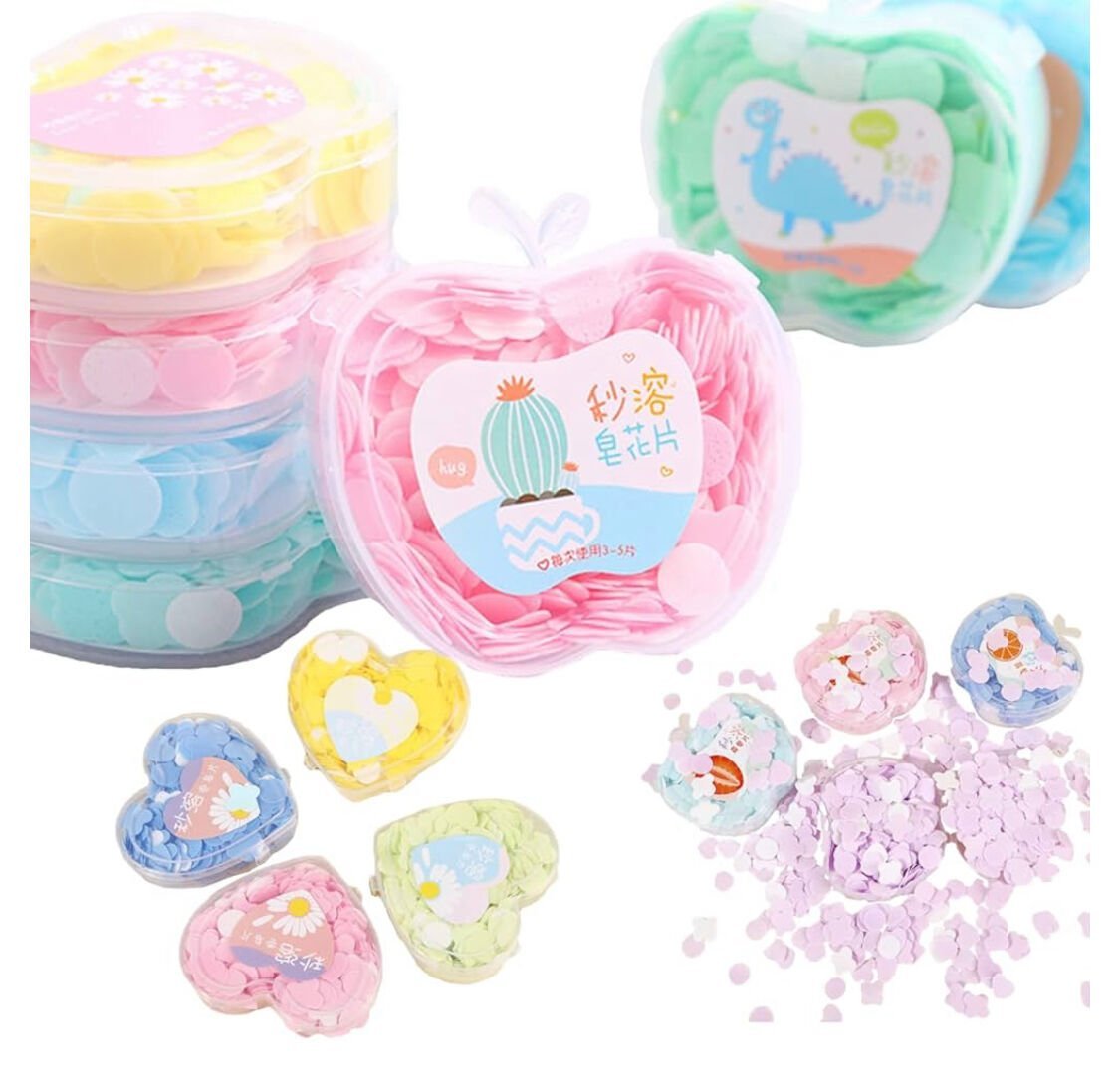 Toptan 18 adet  Taşınabilir Tek Kullanımlık Sabun Kalp şeklinde Mini Kokulu El Sabunu