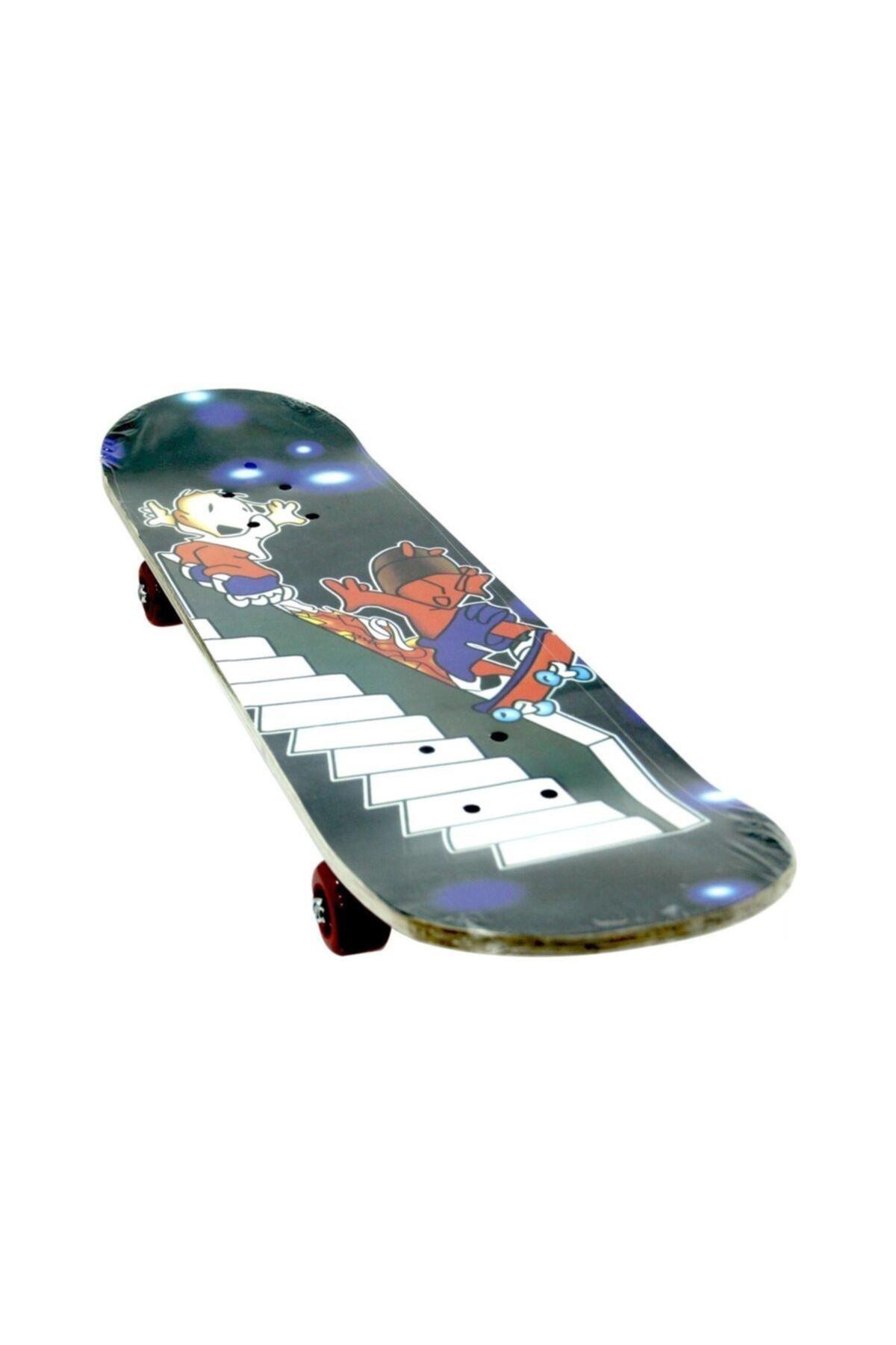 Desenli Ahşap Iç Bükey Kaykay 80 Cm