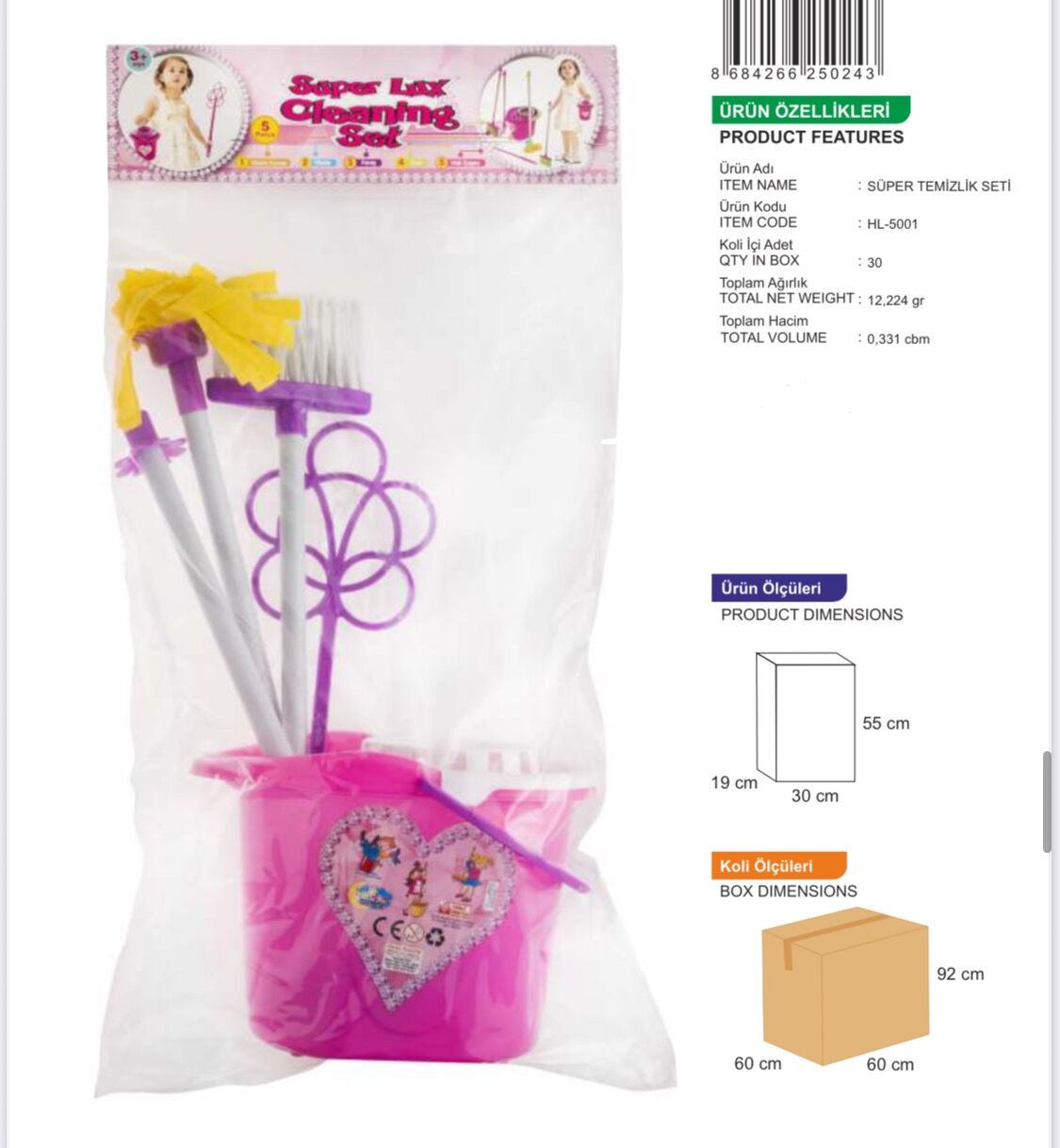 Toptan Oyuncak Süper Temizlik Mop Seti