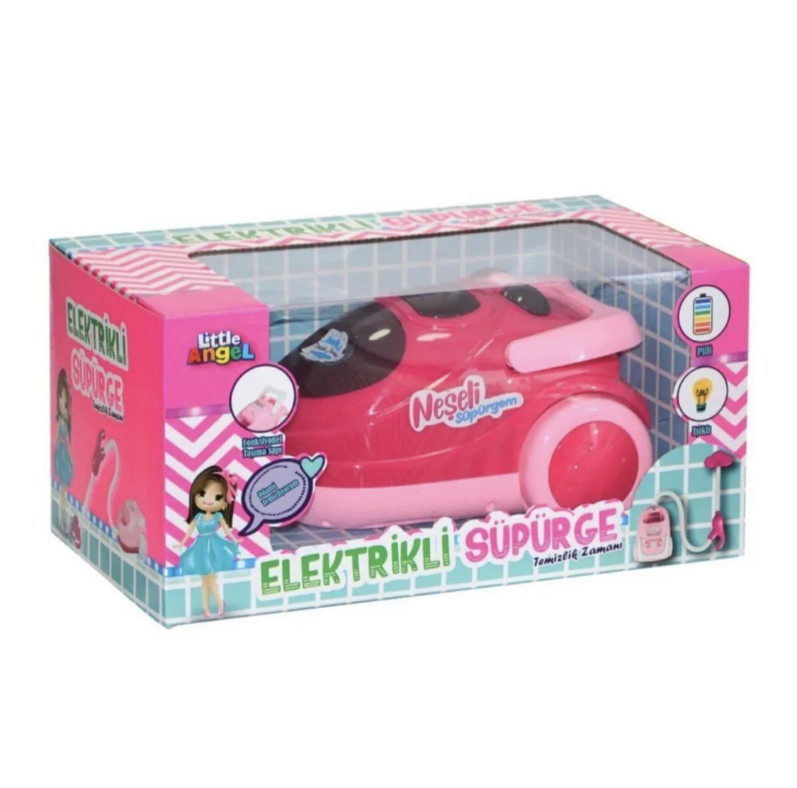 Pilli Neşeli Elektrikli Süpürge Büyük Boy
