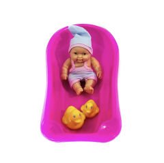 Oyuncak Bebek Küvetli Aksesuarlı Et Bebek Set
