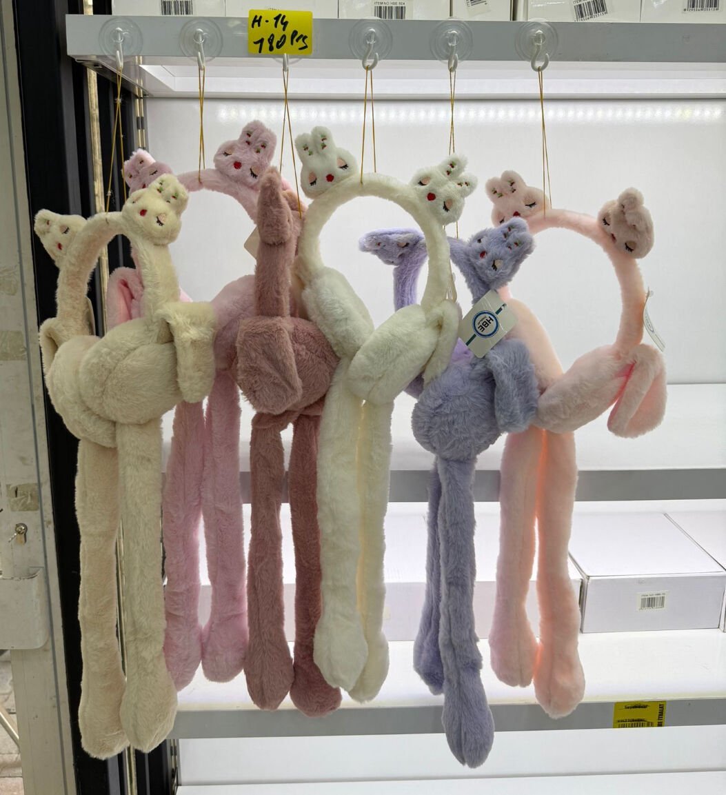 Toptan 12 adet Oynar Kulaklı Pelüş Toka