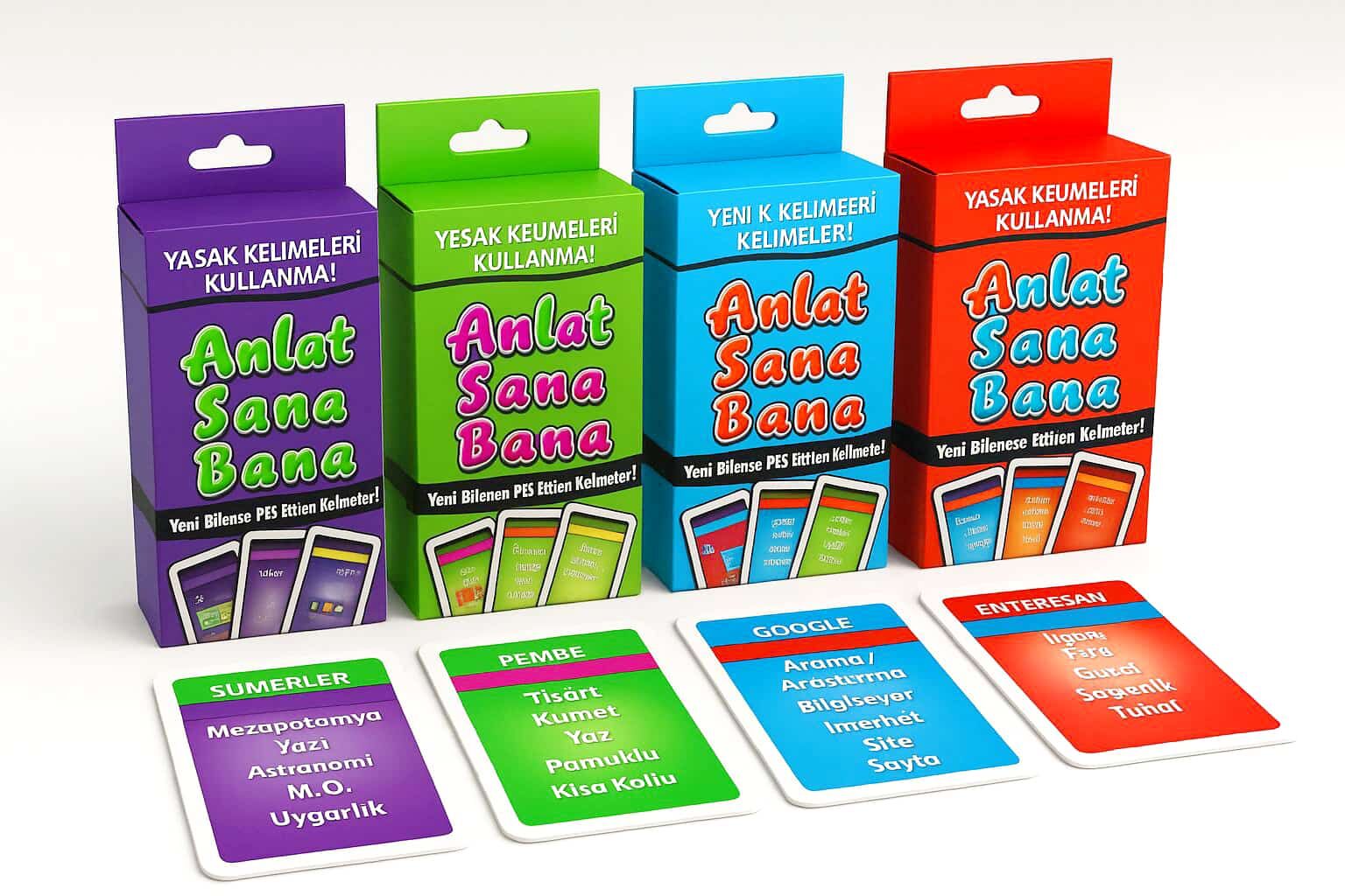 Toptan 24 adet anlat sana bana oyun kartları