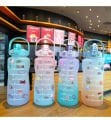 Su Matarası Tekli Su Şişesi Suluk 2000Ml Tritan Bpa Içermez Suluk