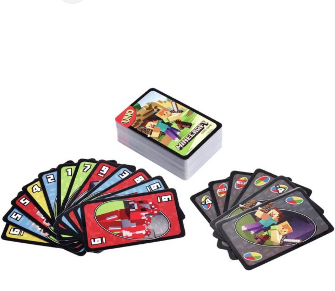 Toptan 12 adet Uno Minecraft oyun kartları