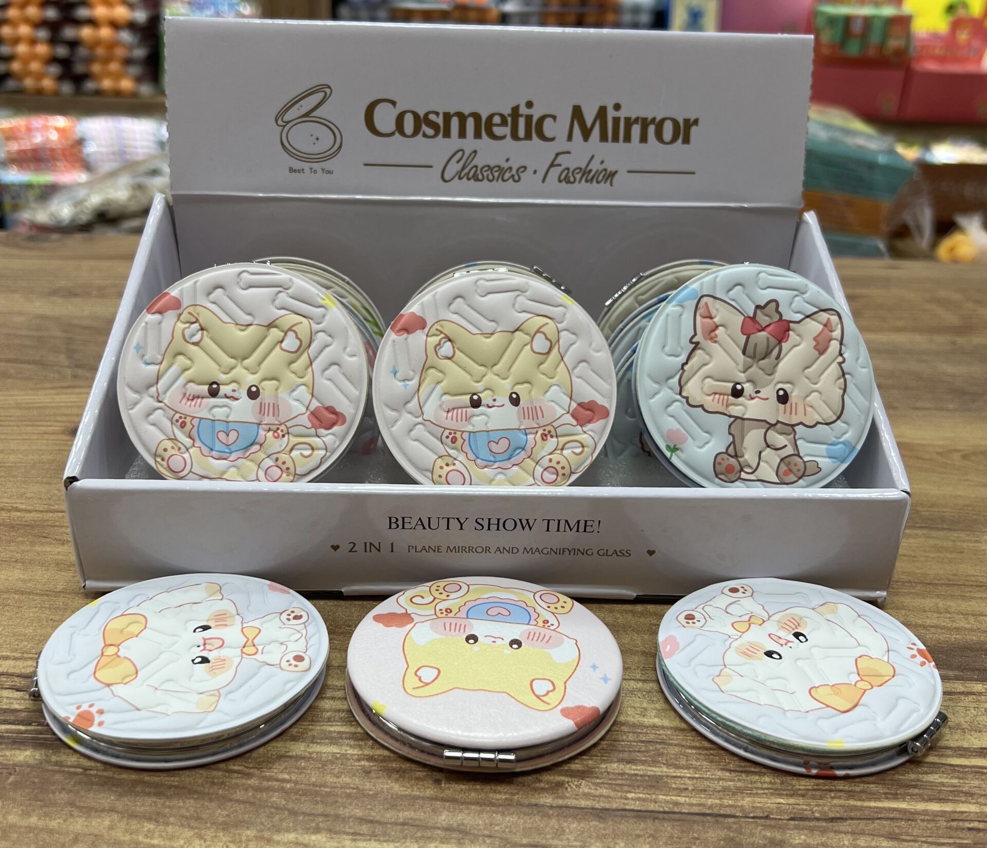 Toptan 12 Adet Cep Aynası Yuvarlak Cep Çanta Makyaj Aynası