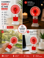 3 Kademeli Işıklı Şarjlı El Fanı Telefon Tutuculu Masaüstü Mini Fan