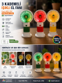 3 Kademeli Işıklı Şarjlı El Fanı Telefon Tutuculu Masaüstü Mini Fan