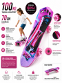 Işıklı Tekerlekli Çocuk Kaykayı 70 Cm Tutmalı Desenli Skateboard Spor Araba Desenli