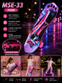 Işıklı Tekerlekli Çocuk Kaykayı 70 Cm Tutmalı Desenli Skateboard Spor Araba Desenli