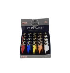 Toptan 25 adet Çakmak 109 Metal Taşlı Klasik Çakmak 25'li