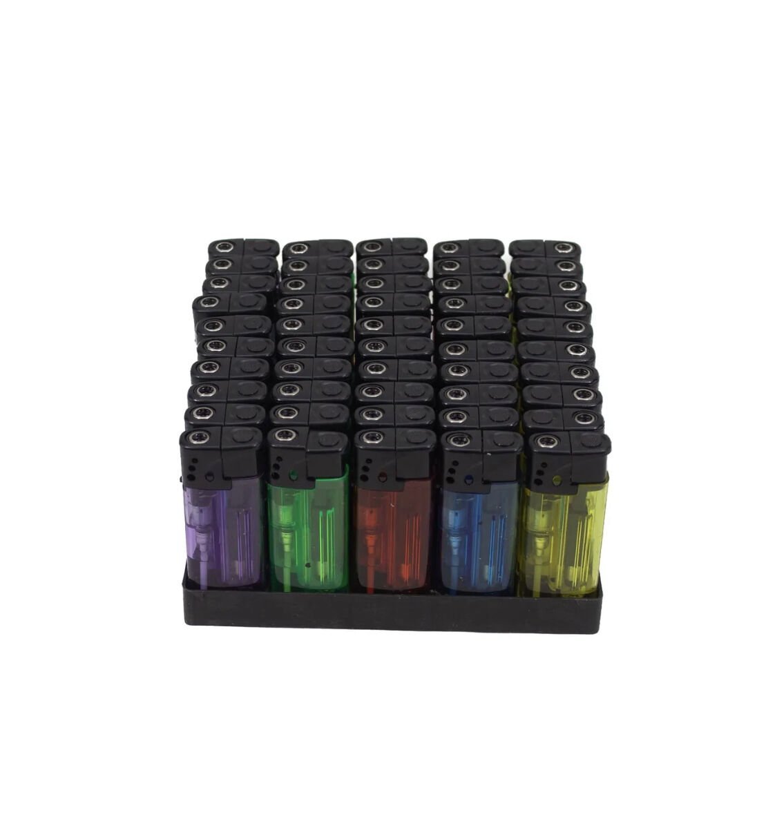 Toptan 50 adet  Çakmak 1800 Turbo Şeffaf Çakmak Rüzgarda Sönmeyen