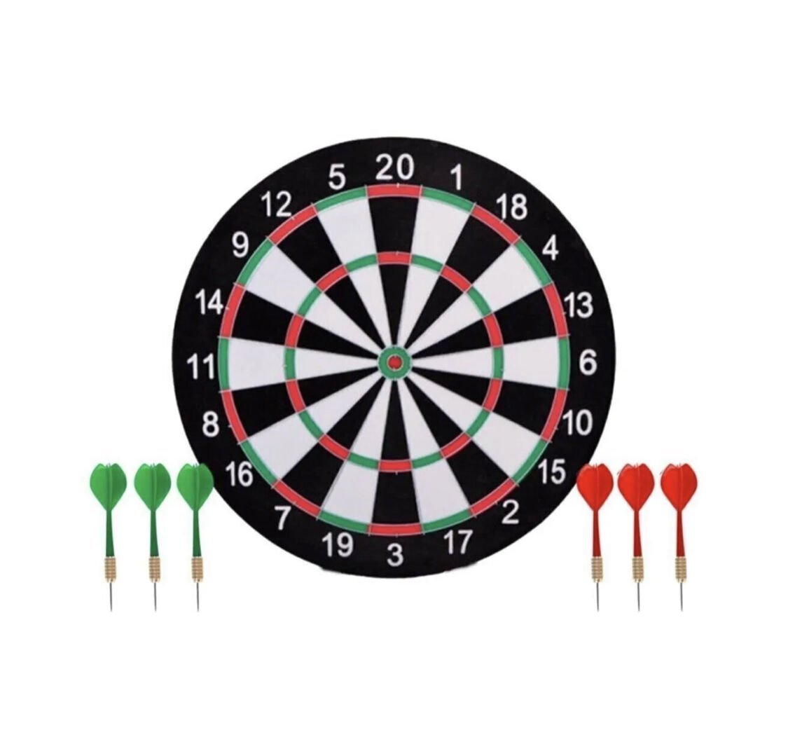 Toptan Oyuncak Çift Taraflı Dart Seti Iğneli 37 Cm