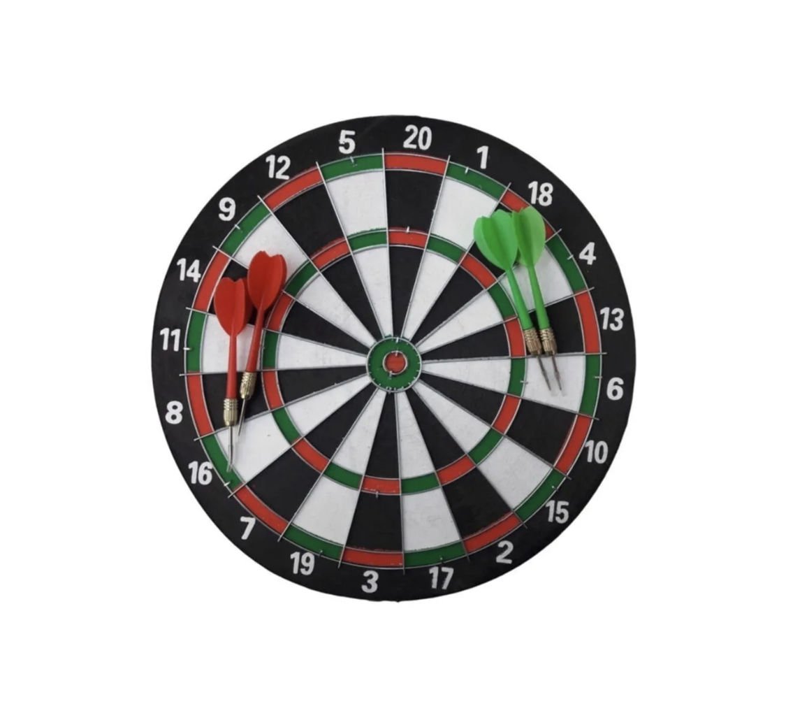 Toptan Oyuncak Çift Taraflı Dart Seti Iğneli 30 Cm