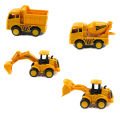Toptan 12 Adet İnşaat Seti Mini Kamyon Mikser Kepçe Ekskavatör