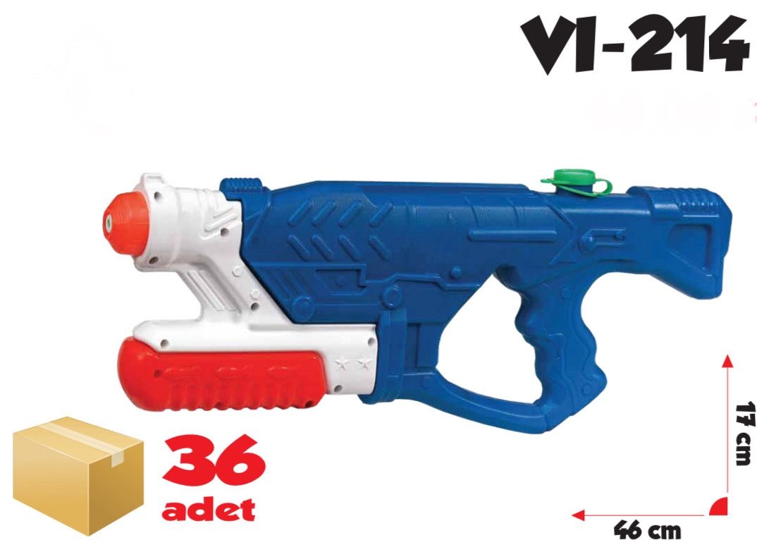 Pompalı Büyük Su Tabancası 46 Cm vi-214