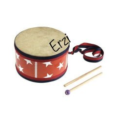 Toptan Çocuk Davulu Hayvan Derili 17cm +2 Tokmak