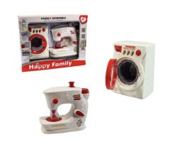 Erzi My Family Oyuncak Pilli Dikiş Makinesi ve Çamaşır Makinesi Seti