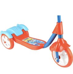 Unisex Çocuk Kırmızı Sepetli Frenli 3 Tekerlekli Scooter