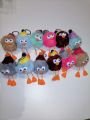 12 Adet Sevimli Mini canavar peluş anahtarlık