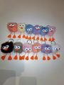 12 Adet Sevimli Mini canavar peluş anahtarlık