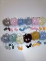 12 Adet Sevimli Mini canavar peluş anahtarlık