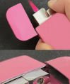 Toptan Pembe Yanan Bütan Gazlı Metal Çakmak Paket 25li