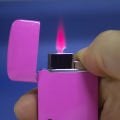 25 Adet Pembe Yanan Bütan Gazlı Metal Çakmak Paket 25li