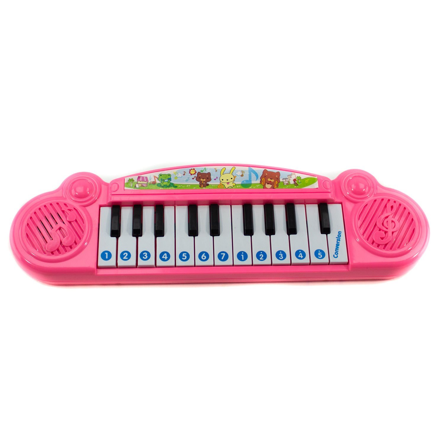 Toptan Oyuncak ilk Piyanom Sesli Pilli 22 Tuşlu Pembe