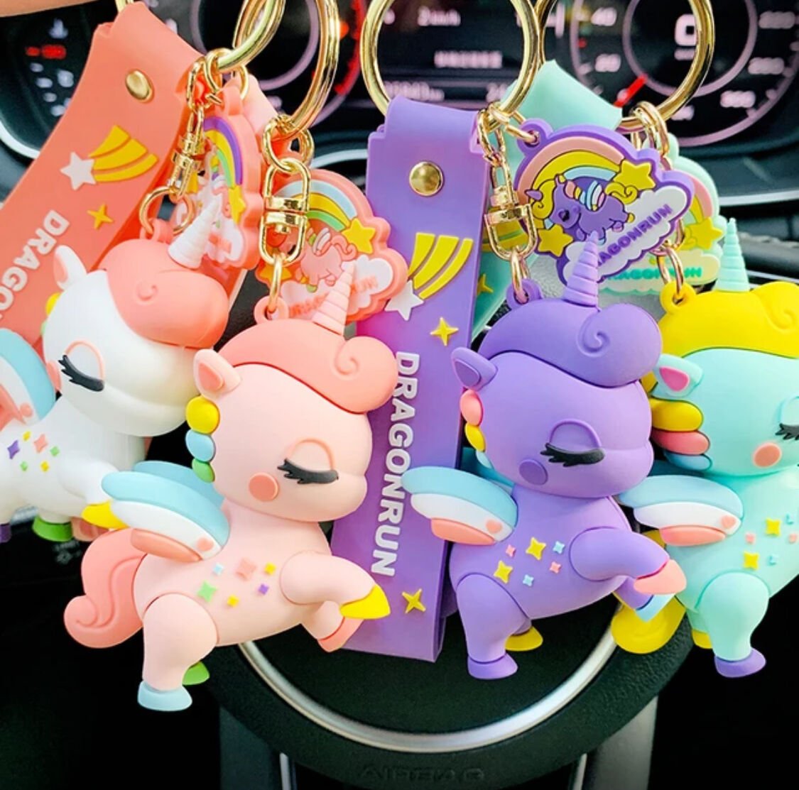 12 Adet Unicorn Anahtarlık
