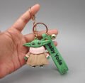 12 Adet Tar Wars Mandalorian The Child Grogu Baby Yoda Anahtarlık
