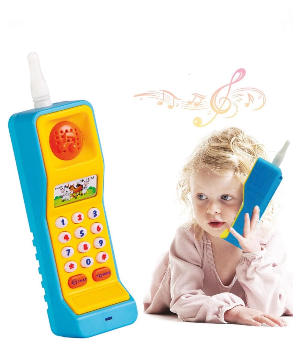 9 Adet Pilli Eğitici Cep Telefonu Asortili