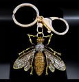 12 Adet Vintage kristal arı kolye anahtarlık kadınlar alaşım Rhinestone anahtarlık