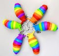 60 adet Renkli Slug salyangoz oyuncak belden esnek 3D Slug Fidget anahtarlık