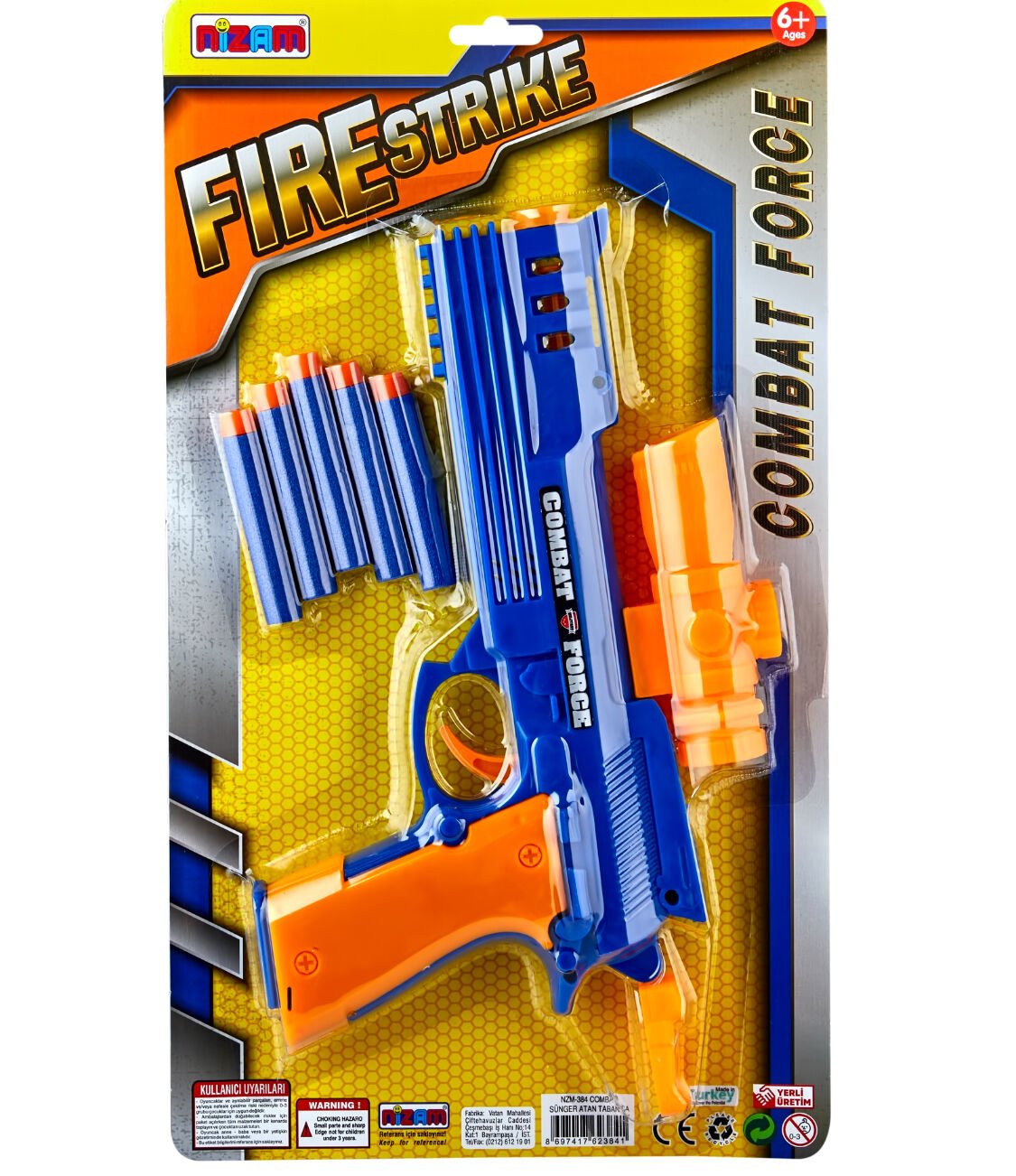 Combat Nerf Silahı 5 Mermi İle Birlikte