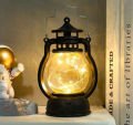 LED ışık noel dekorasyon cadılar bayramı Retro taşınabilir fener Vintage elektronik şamdan Bar