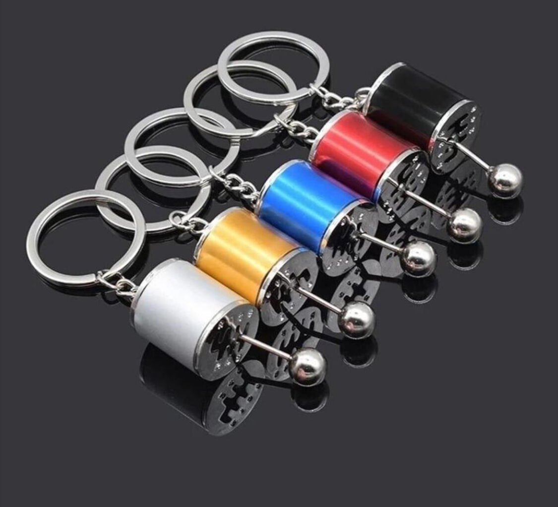 12 Adet Oynar Başlıklı Vitesli Metal Anahtarlık