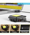 Mini LED COB el feneri, 3D LED şarj edilebilir anahtarlık
