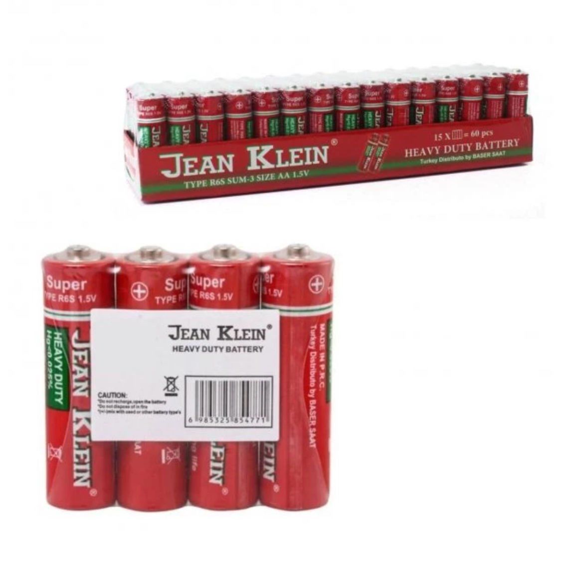 60 Adet Jean Klein Pil AA Kalem Pil