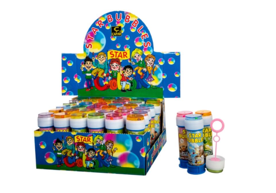 Toptan 36 adet Star Köpük Bubbles Baloncuk paketiçi 36