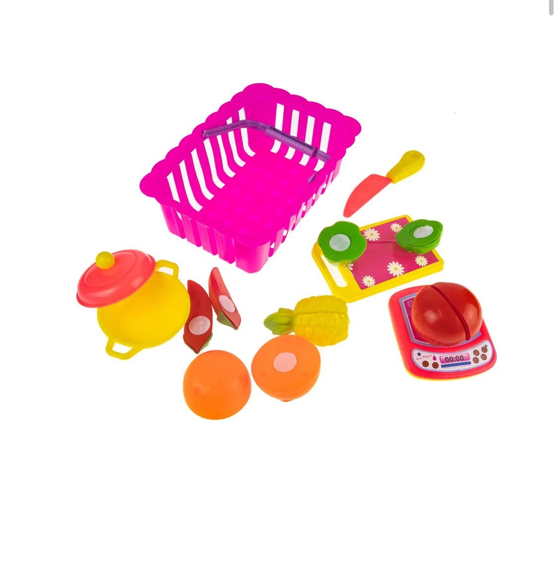 Toptan KESİLEBİLİR MEYVE SETİ SEPETTE 16 PARÇA