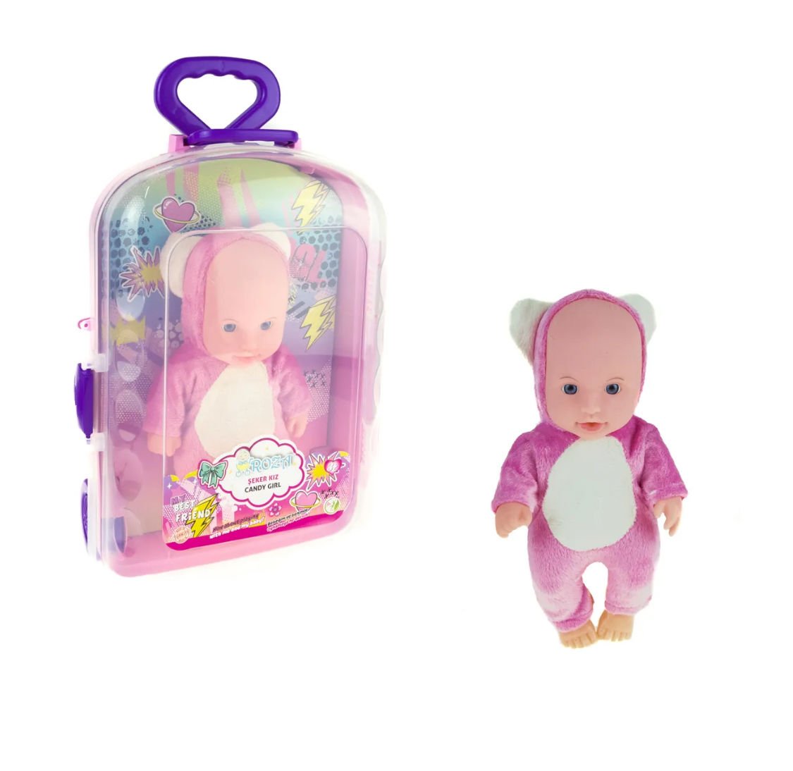 Oyuncak Şeker Kız Bebek Valizli Altını Islatan Konuşan Bebek