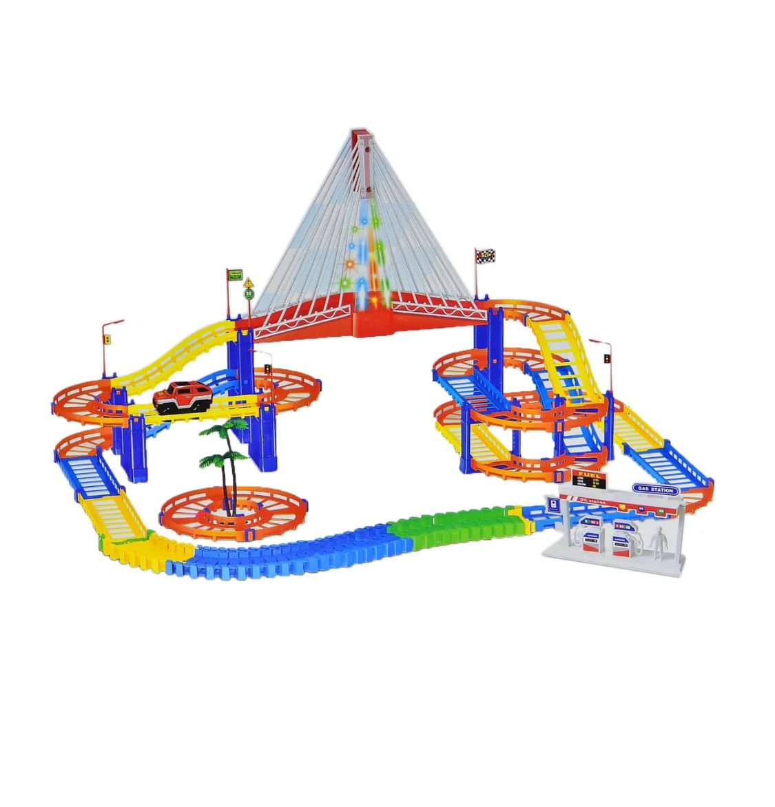 Oyuncak Arabalı Lunapark Işıklı Sesli 106 Parça
