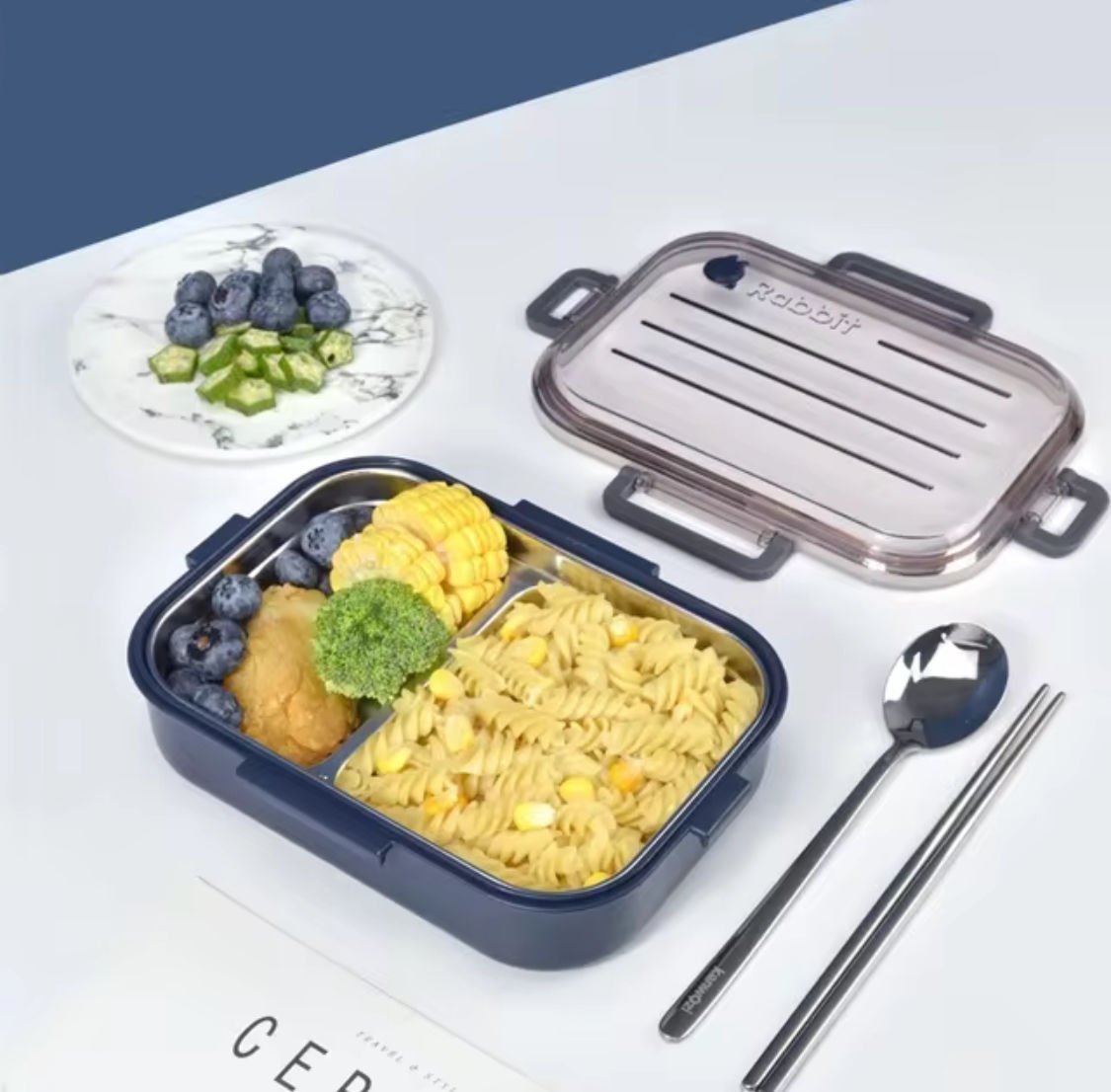 Sefer Tası Lunch Box Çocuk Yemek Seti 3 Bölmeli